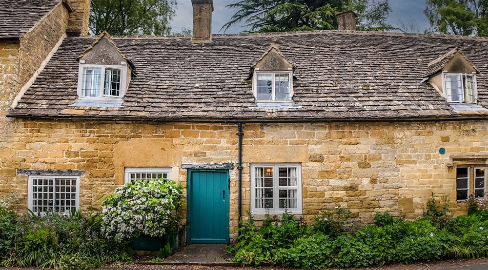 The exterior of Spring Cottage in spring, Gloucestershire at Itteringham Manor in Aylsham, Norfolk