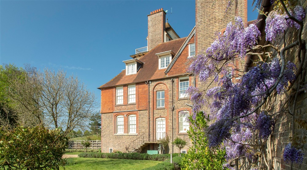 The exterior of The Morris Apartment within Standen House, West Sussex at Itteringham Manor in Aylsham, Norfolk