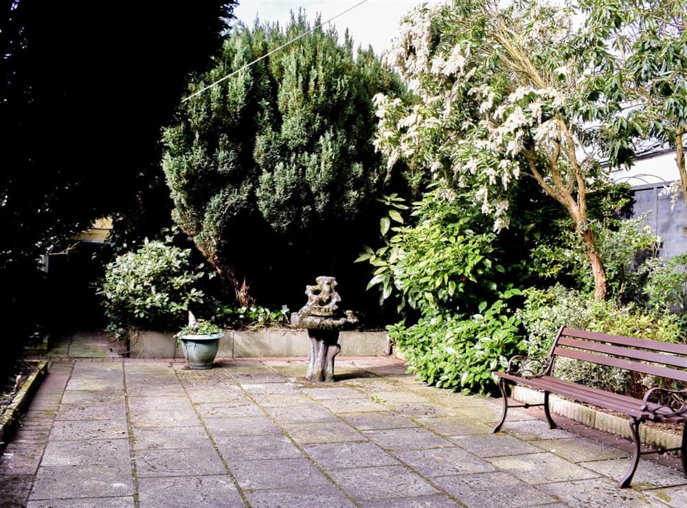 Patio at Ivy Cottage in Bacup, near Rossendale, Lancashire