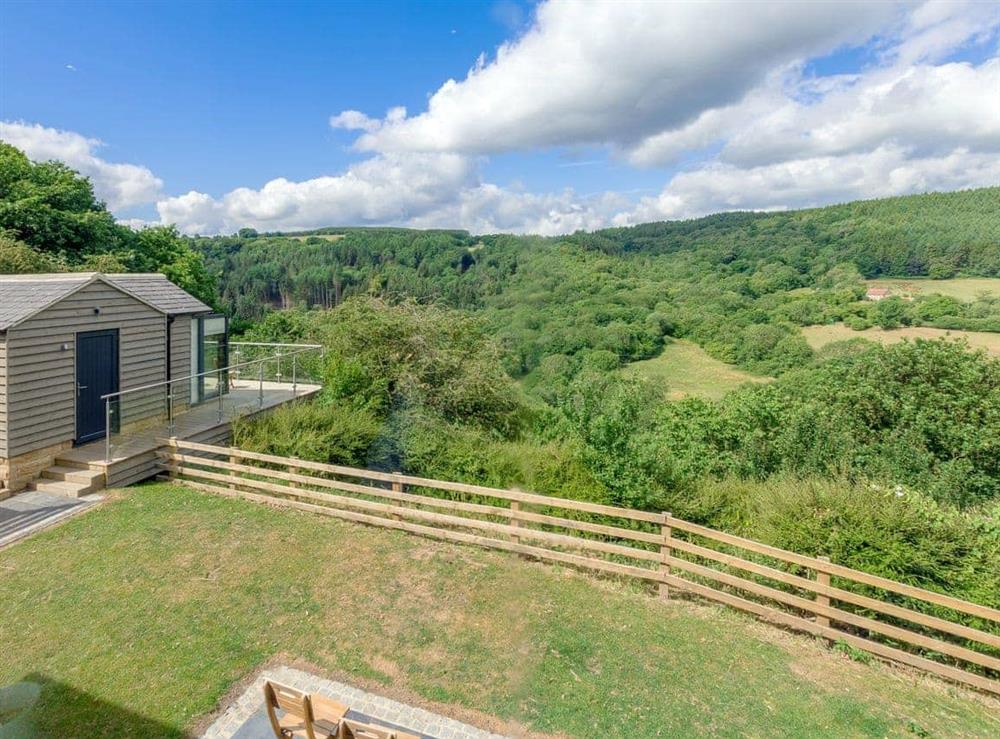 Far reaching views of the surrounding countryside at Ivy Cottage in Beck Hole, near Whitby, North Yorkshire