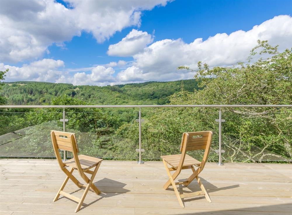 Glorious views from the decking area at Ivy Cottage in Beck Hole, near Whitby, North Yorkshire
