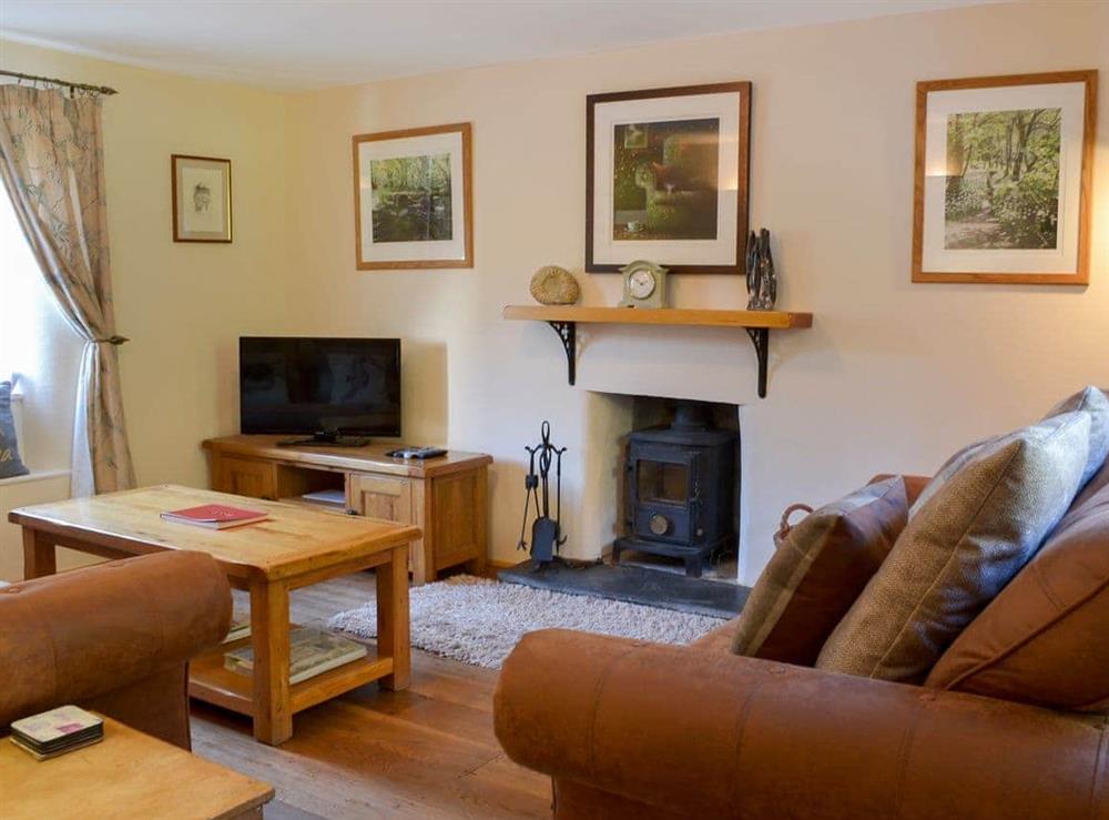 Welcoming living room at Ivy Cottage in Boscastle, Cornwall., Great Britain