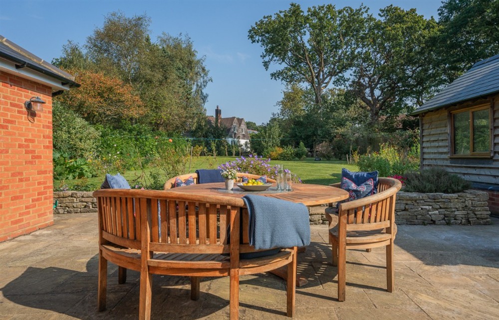 Enjoy a cup of tea on the patio