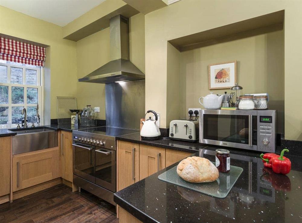Country style family kitchen at Ivy Cottage in Goathland, near Whitby, Lancashire
