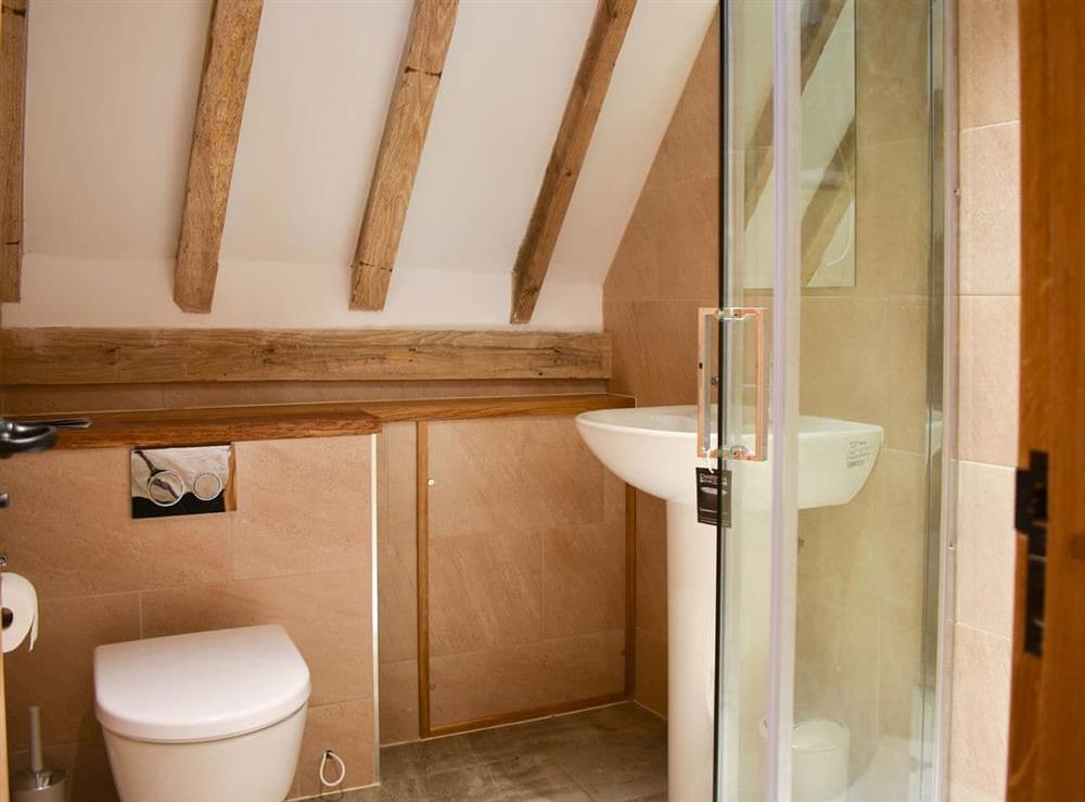 En-suite shower room at Ivy Todd Barn in Ashdon, near Saffron Walden, Essex