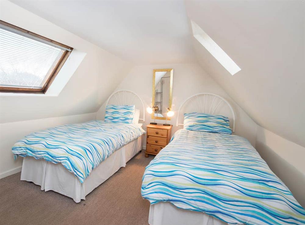 Twin bedroom at Ivydene Cottage in Cromarty, Ross-Shire