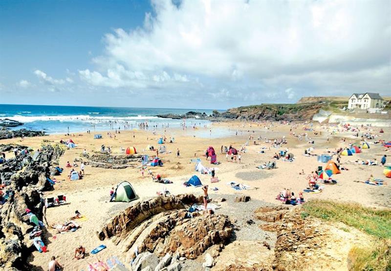Summerleaze beach at Ivyleaf Combe Lodges in North Cornwall, South West of England