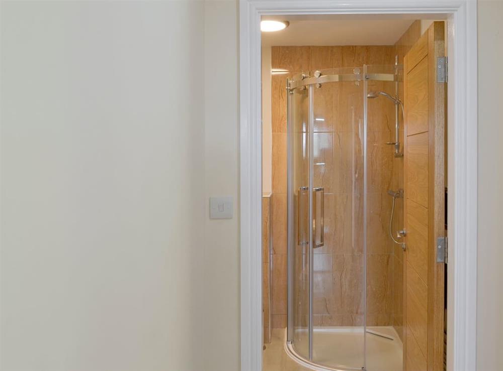 Shower room with toilet and basin at Swallow View, 