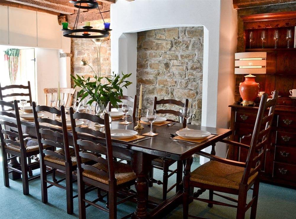 Dining room at Jalna in Stratton, near Bude, Cornwall