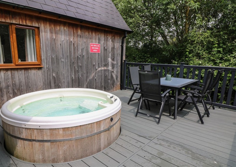 The hot tub at James Ville Marina Lodge 13, Brigg