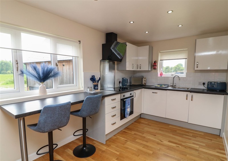 This is the kitchen at James Ville Marina Lodge 21, Brigg