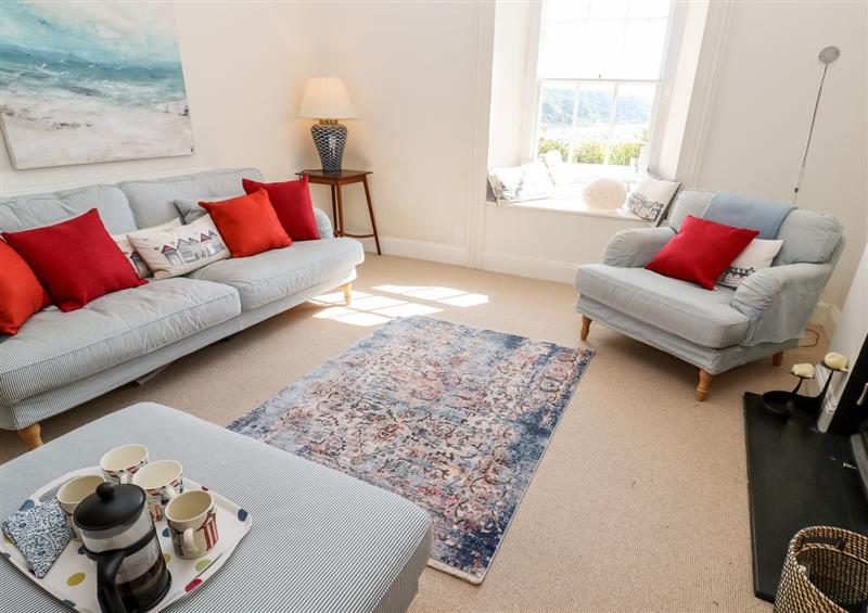 The living area at Jasmine Cottage, Falmouth