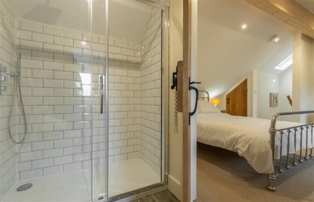 The Annexe: Large shower in the first floor bathroom at Jasmine Cottage, South Creake near Fakenham