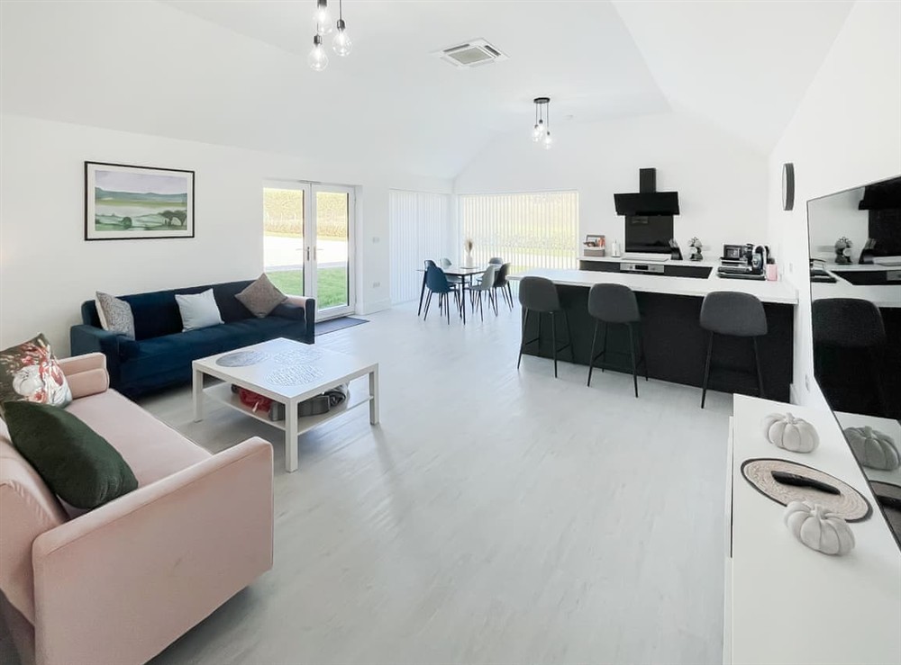Open plan living space at Jasmine in Ospringe, near Faversham, Kent