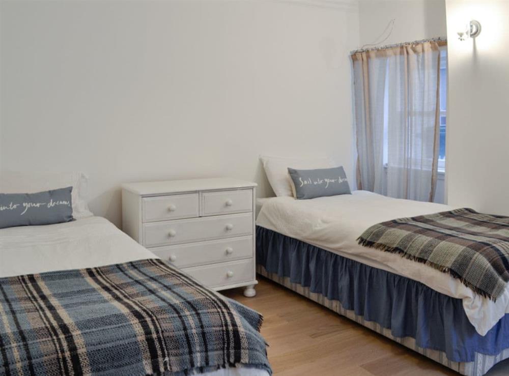 Twin bedroom at Jebel in Cullen, Highlands, Banffshire