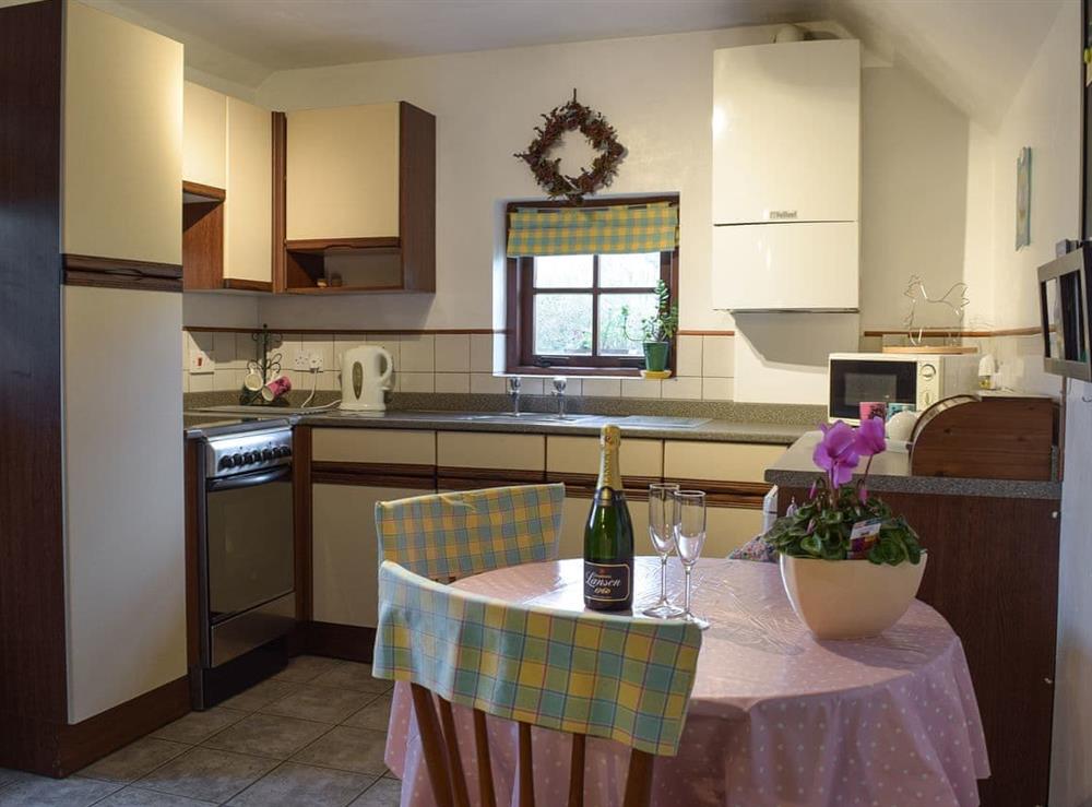 Kitchen and dining area at Jemimas Cottage in Cilshafe, near Fishguard, Dyfed