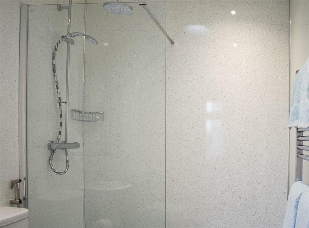 Shower room with large cubicle at Jemmett Lodge in Mersham, near Ashford, Kent