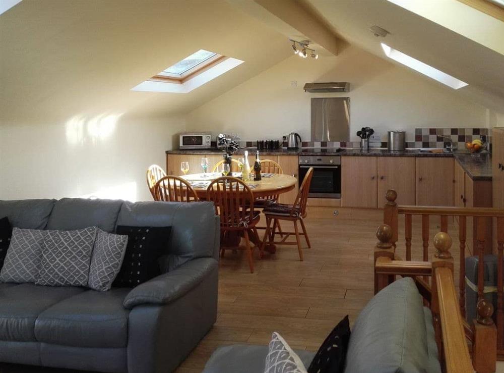 Open plan living space at Jenlea Cottage  in Grizebeck, near Kirkby-in-Furness, Cumbria