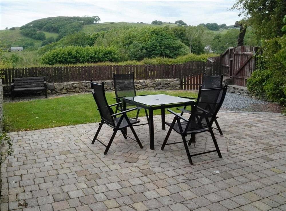 Patio at Jenlea Cottage  in Grizebeck, near Kirkby-in-Furness, Cumbria