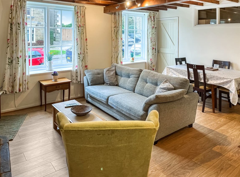 Open plan living space at Jennys Cottage in Osmotherley, near Brompton, North Yorkshire