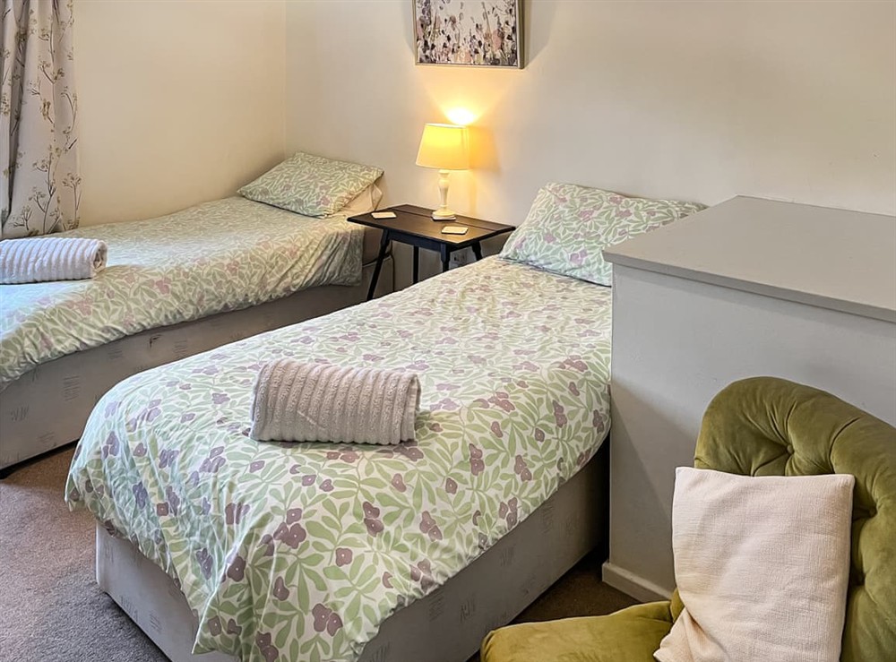 Twin bedroom at Jennys Cottage in Osmotherley, near Brompton, North Yorkshire