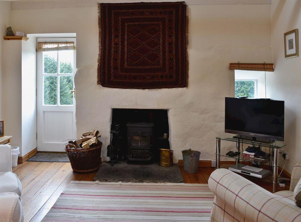 Living room at Jockey Milnes Croft in Glen Deveron, by Huntly, Aberdeenshire., Great Britain