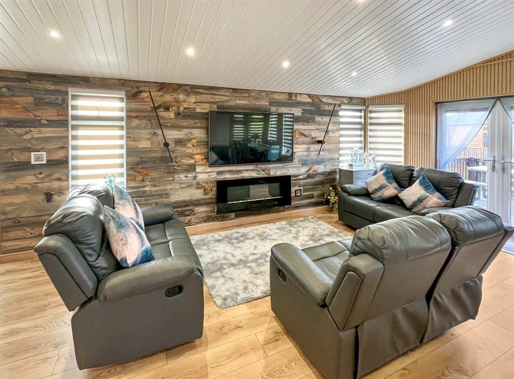 Living area at Joejendav Lodge in Banchory, Aberdeenshire