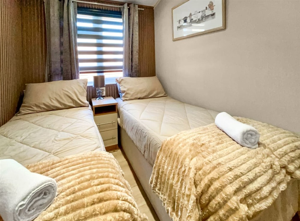 Twin bedroom at Joejendav Lodge in Banchory, Aberdeenshire