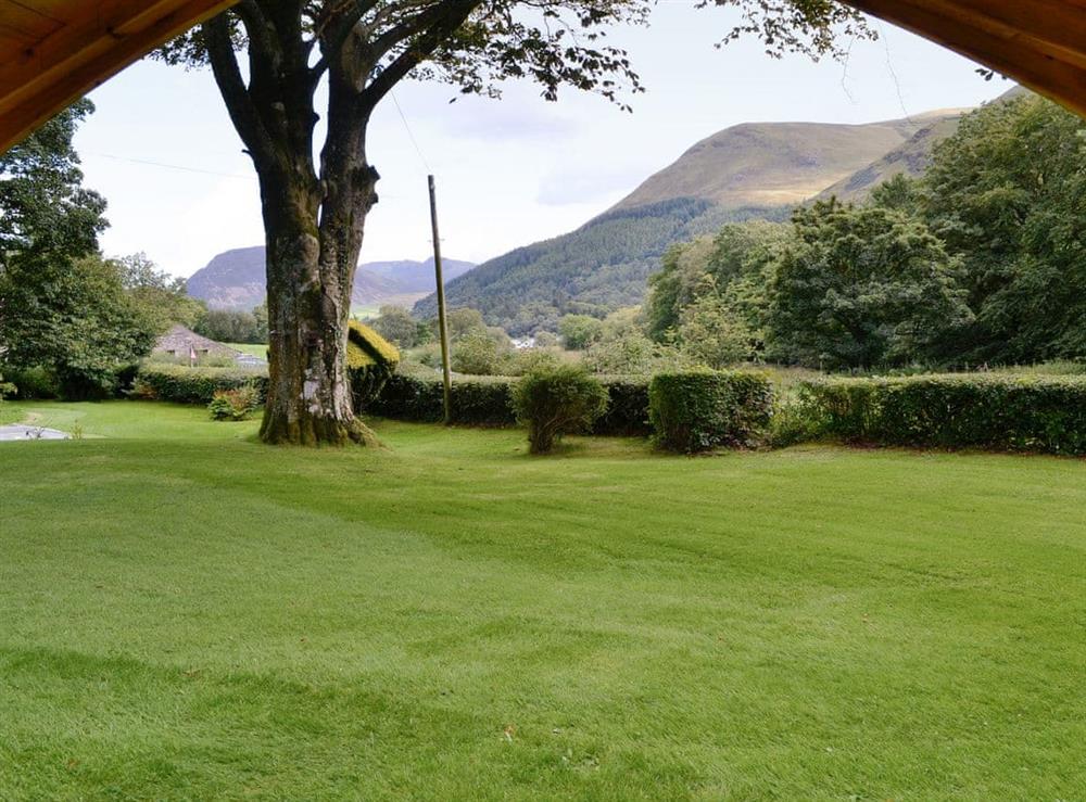 Stunning views from the covered outdoor seating area at Joses at the Grange in Loweswater, Cumbria