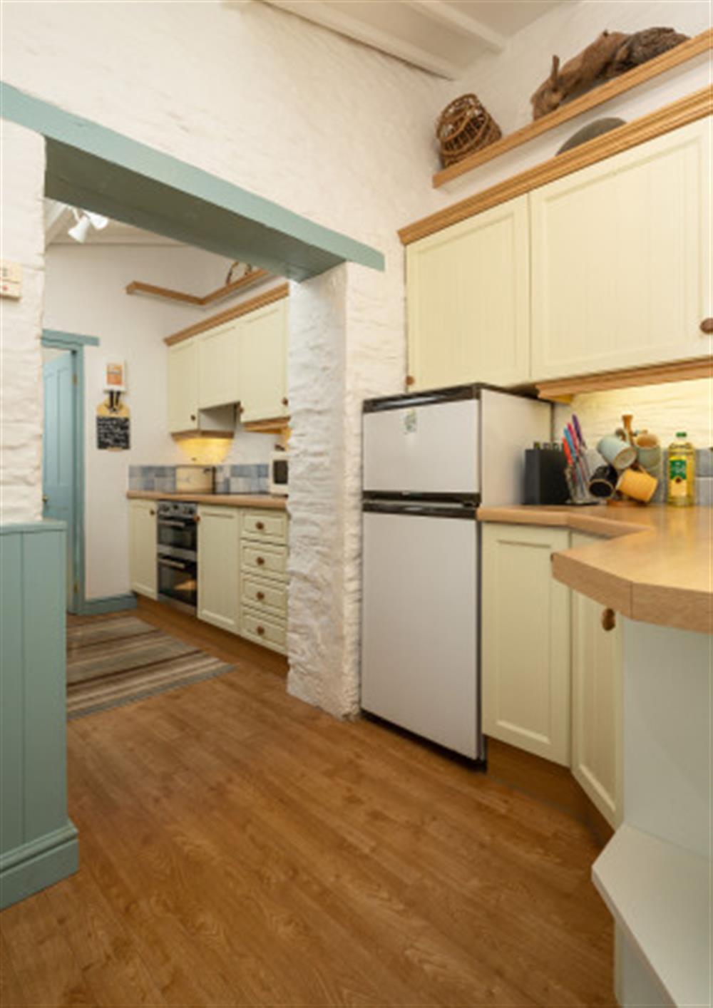 The kitchen area at Jubilee Cottage in Thurlestone