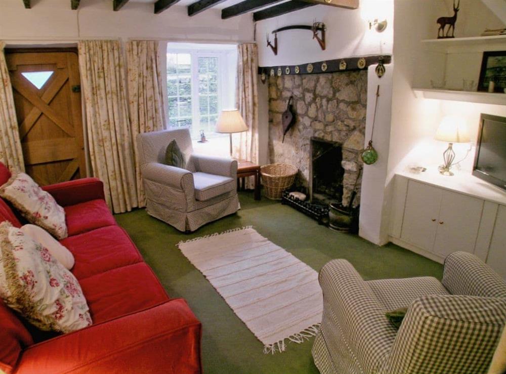 Living room at Junipers in Puncknowle, near Bridport, Dorset