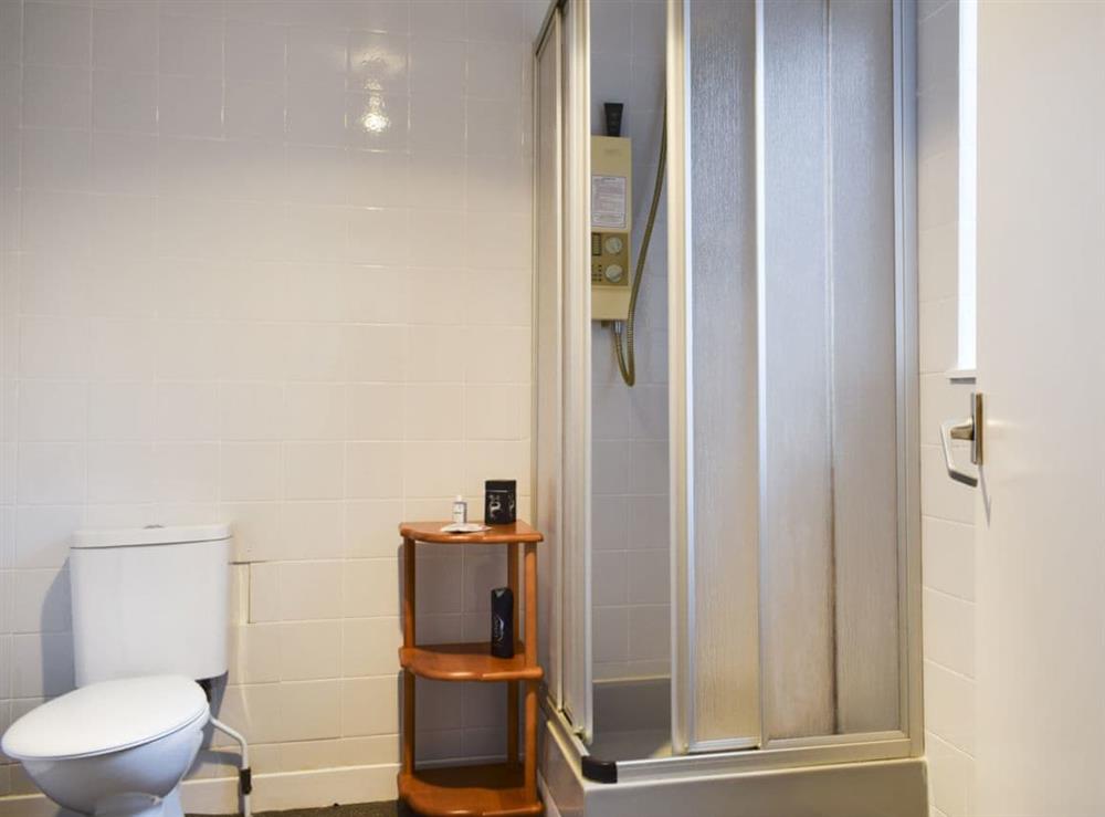 En-suite shower room at Kannier Cottage in St Monans, near Anstruther, Fife