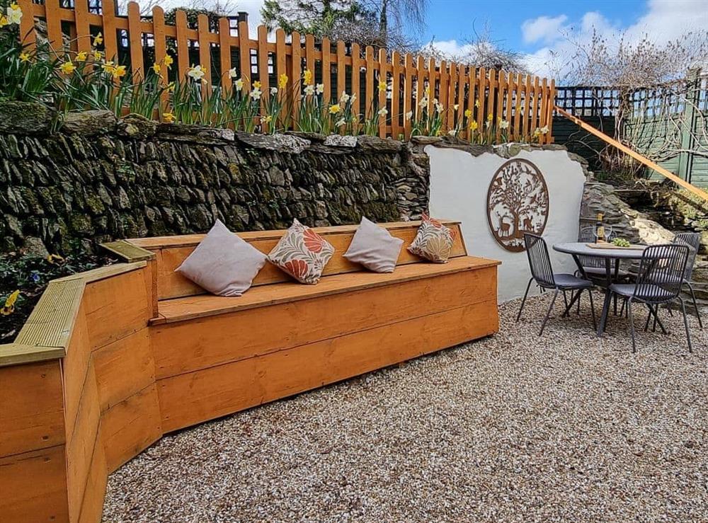 Sitting-out-area at Karslake Cottage in Winsford, Somerset