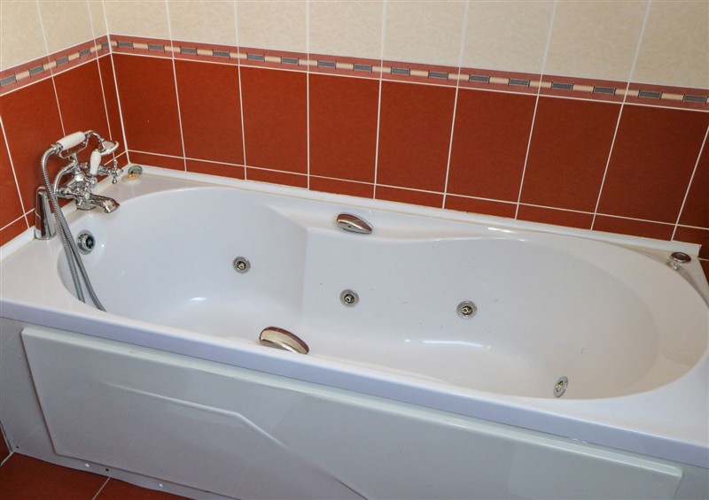 The bathroom at Kates Cottage, near Clonbur