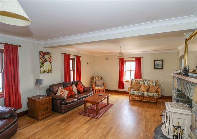 The living room at Kates Cottage, near Clonbur