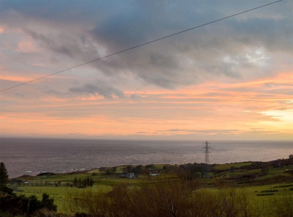Stunning sunset views from the property at Kates Croft in Gartymore, near Helmsdale, Highlands, Sutherland