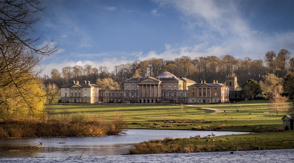 A view of Kedleston Hall, near Kedleston Park House, Derbyshire at Kedleston Park House in Derby, Derbyshire
