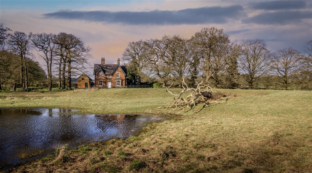 A view of Kedleston Park House from the surrounding parkland, Derbyshire at Kedleston Park House in Derby, Derbyshire