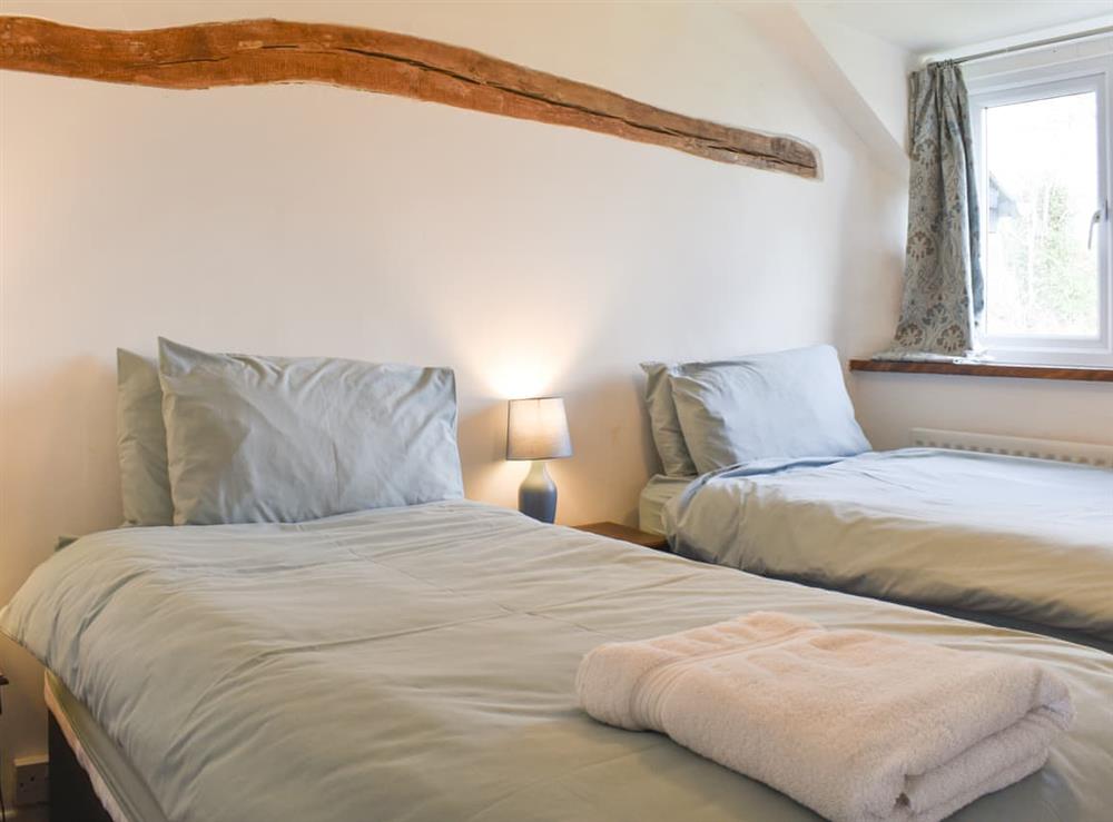 Twin bedroom at Keepers Cottage in Garway Hill, near Hereford, Herefordshire