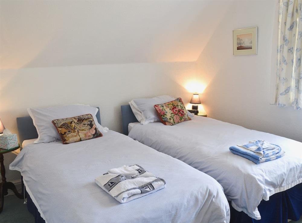 Twin bedroom at Keepers Cottage  in Mawnan Smith, Falmouth , Cornwall