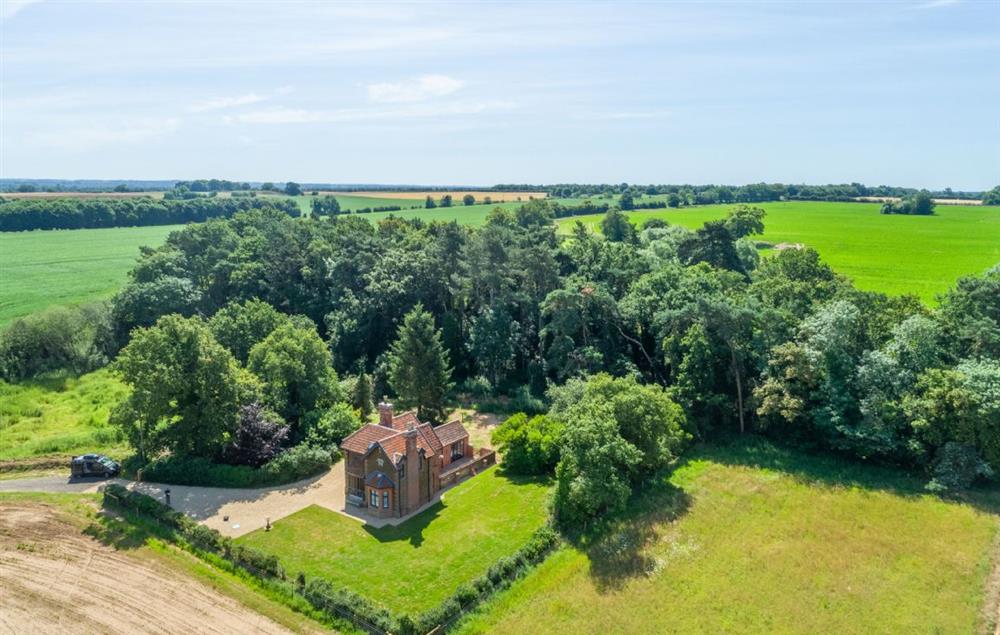 Aerial view of Keepers Cottage and stunning surrounding countryside at Keepers Cottage, Middleton