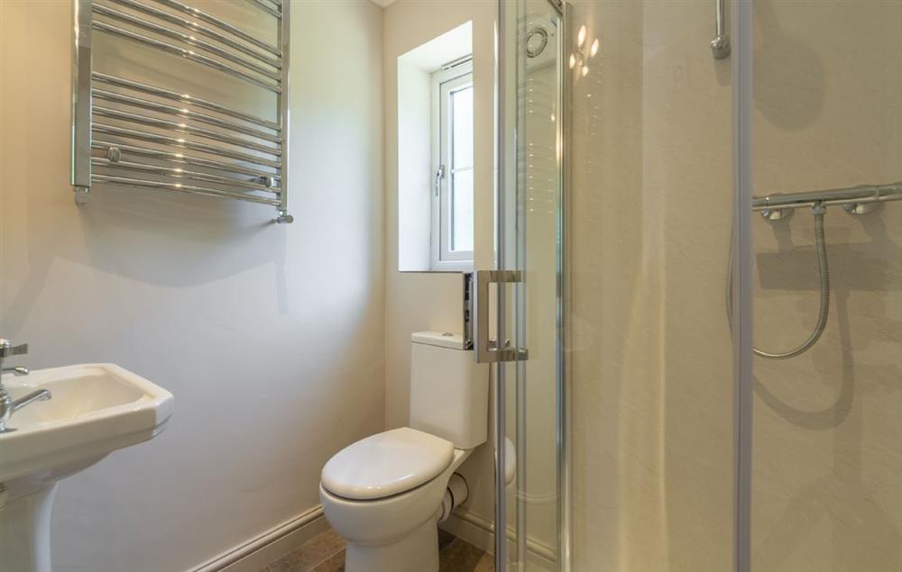 Shower room adjacent to the bedroom (photo 2) at Keepers Cottage, Middleton