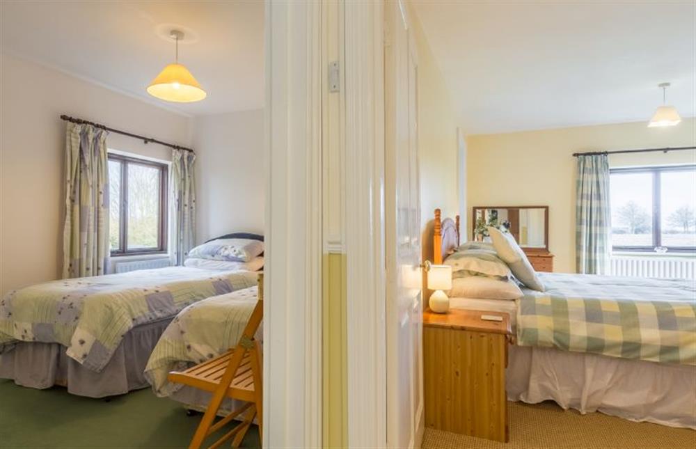 First floor: Bedroom three and master bedroom at Keepers Cottage, West Barsham near Fakenham