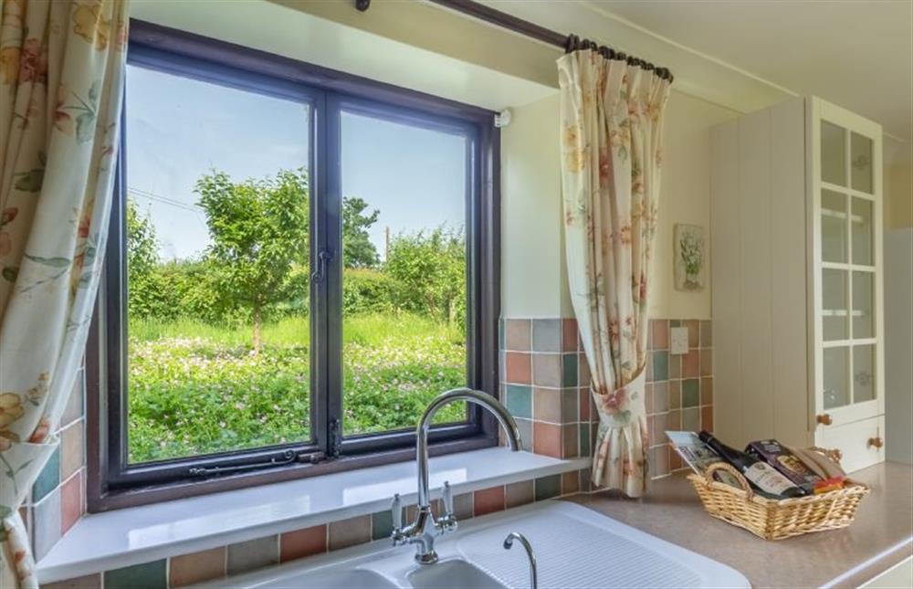 Ground floor: Great views from the kitchen at Keepers Cottage, West Barsham near Fakenham