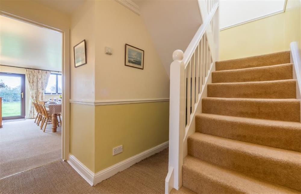 Ground floor: The hallway leads to the dining room at Keepers Cottage, West Barsham near Fakenham