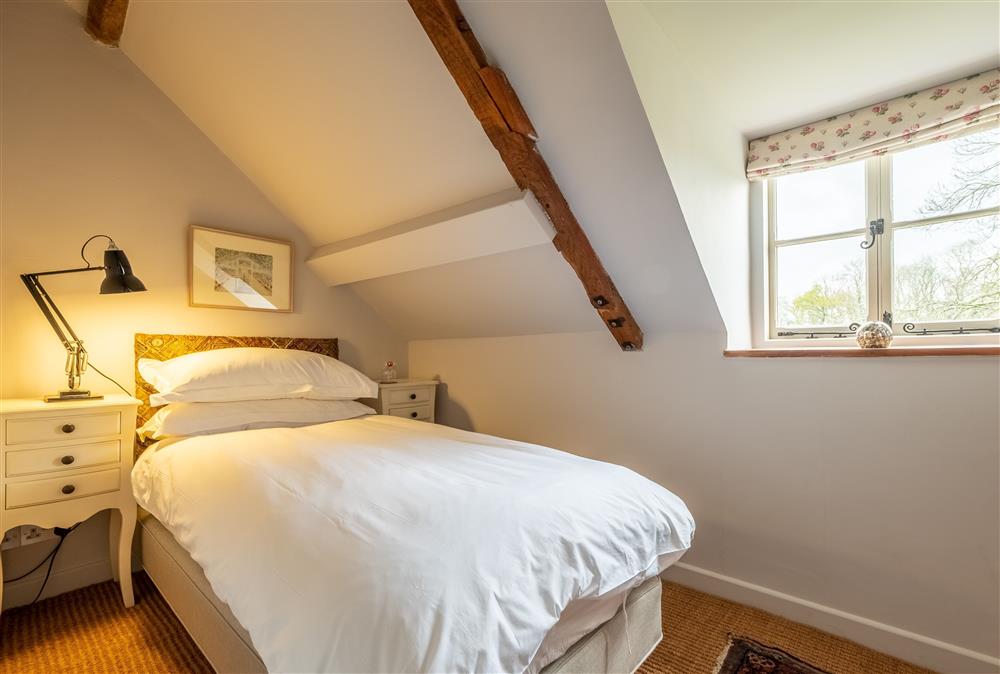 Bedroom four with a full size 3’ single bed at Keepers Cottage, Wolterton