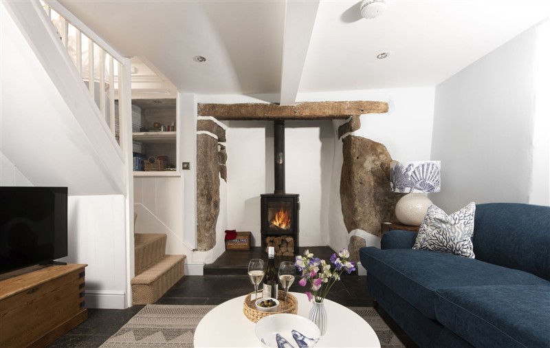 Enjoy the living room at Keigwin Cottage, Cornwall
