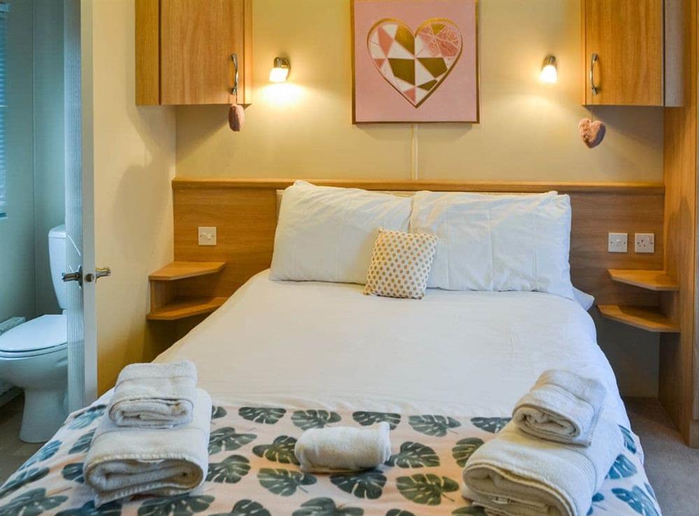 Double bedroom at Kellys Lodge in Felton, Northumberland