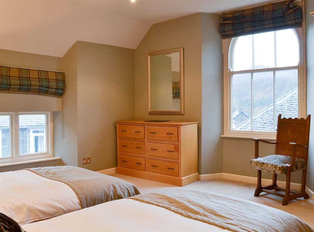 Lovely twin bedroom with dual aspect views at Kelsick Heights in Ambleside, Cumbria