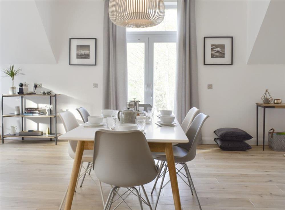 Light and airy dining space at Kenmore Lodge in Balnaskeag, near Kenmore, Perthshire